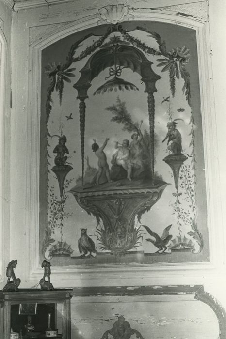 Château de Poinsac : Grand salon, détail du décor