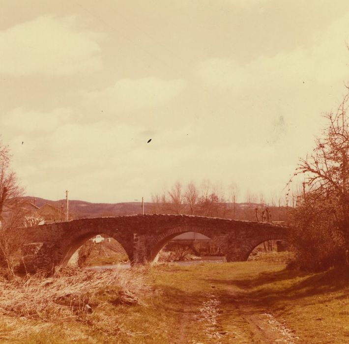 Pont sur la Sénouire, dit Pont Vieux : Vue générale du pont depuis l’Ouest