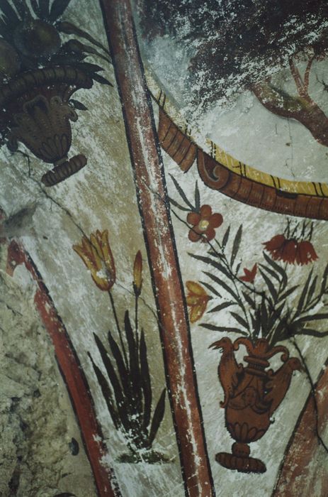 Château de la Beaume : Rez-de-chaussée, cabinet, peintures monumentales, détail