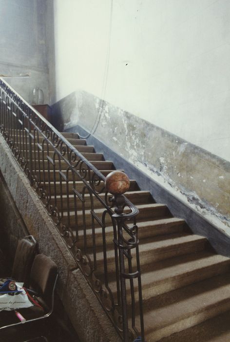 Château de la Grangeasse : Escalier d’honneur, vue partielle