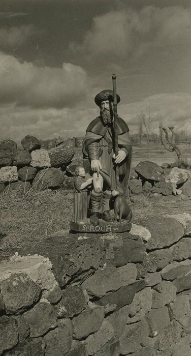 groupe sculpté : Saint Roch