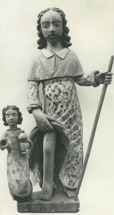 statue (statuette) : Saint Roch et l’ange