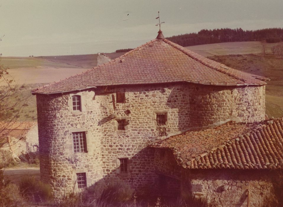 Maison forte ou château de la Borie-Chambarel : Façade ouest, vue générale