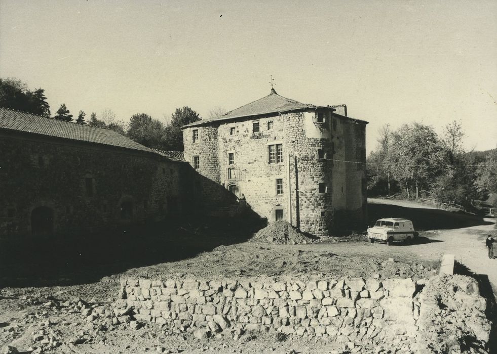 Maison forte ou château de la Borie-Chambarel : Ensemble sud-est, vue générale