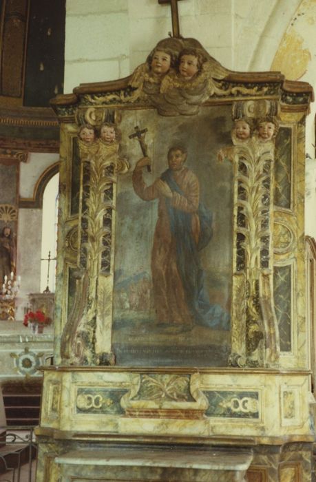 autel et retable secondaire, tableau : Saint Andoche