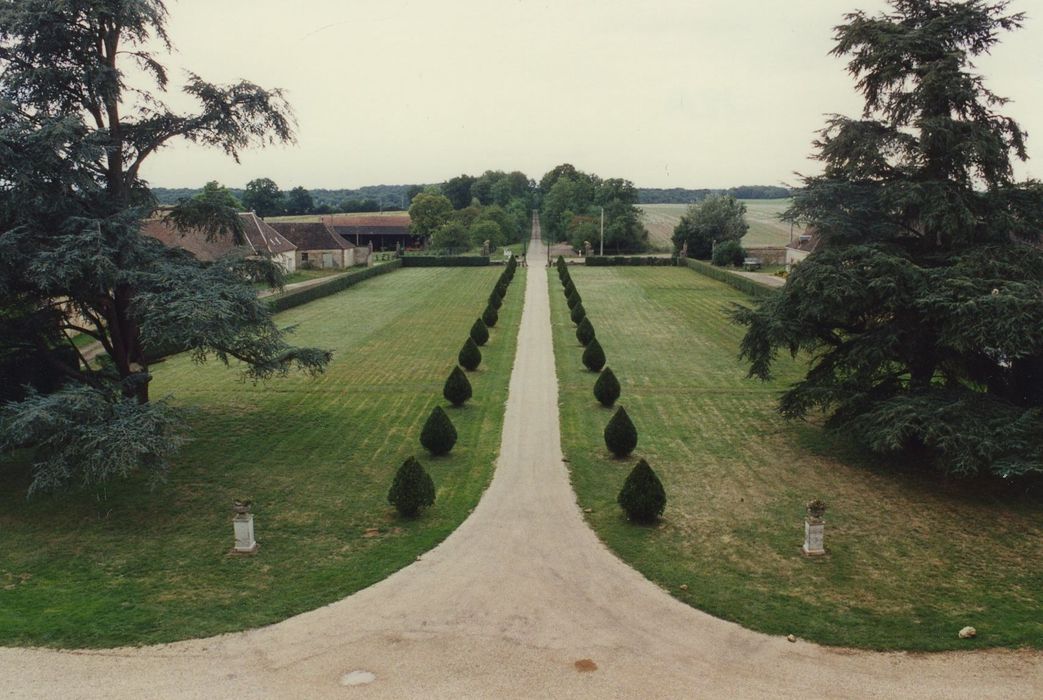 Château de Montigny : Parc, grande perspective nord, vue générale