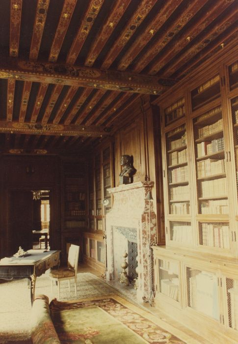 Château de Chastellux : Bibliothèque, vue partielle