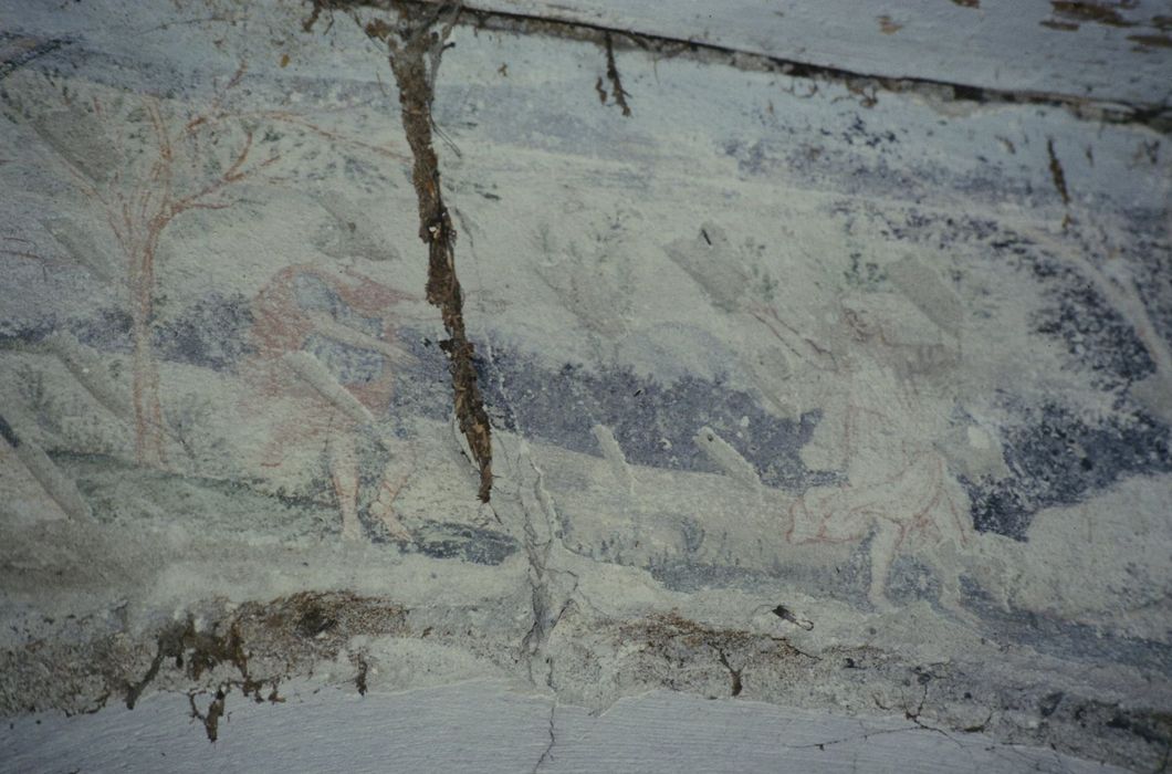 Château de Loëx : 1er étage, peinture monumentale, détail