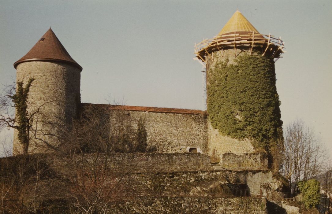 Château comtal : Courtine est, vue générale