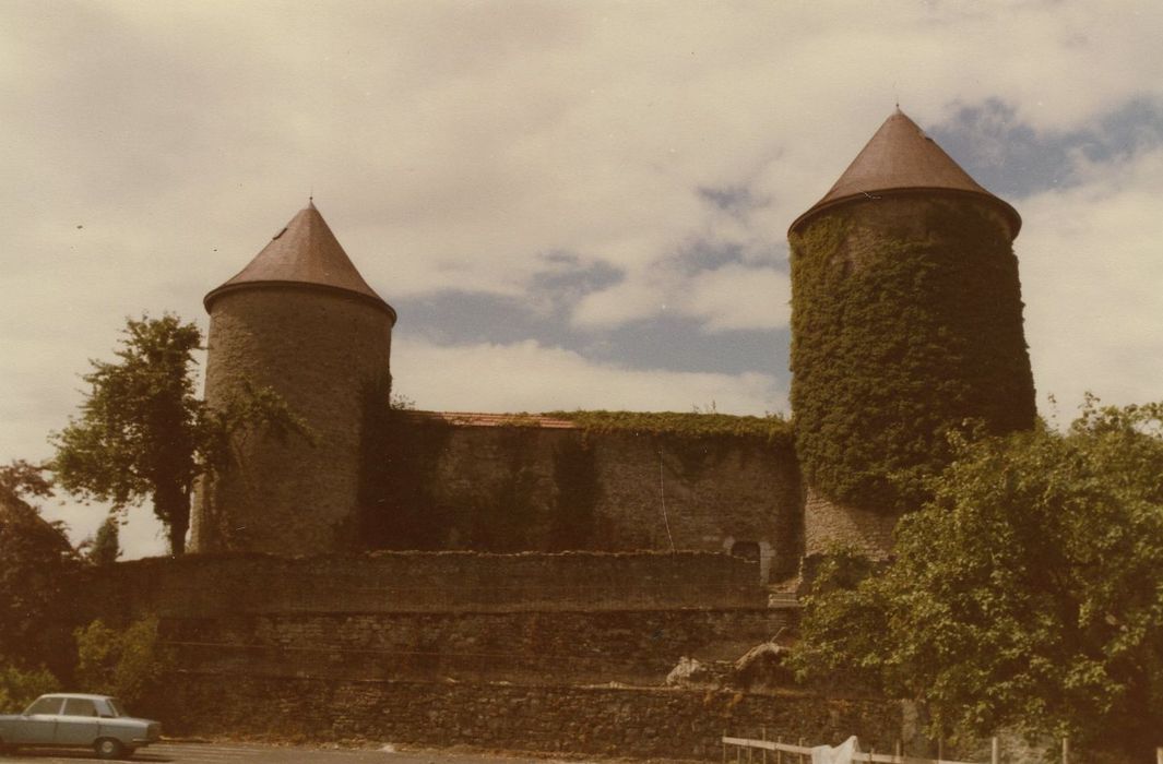 Château comtal : Courtine est, vue générale