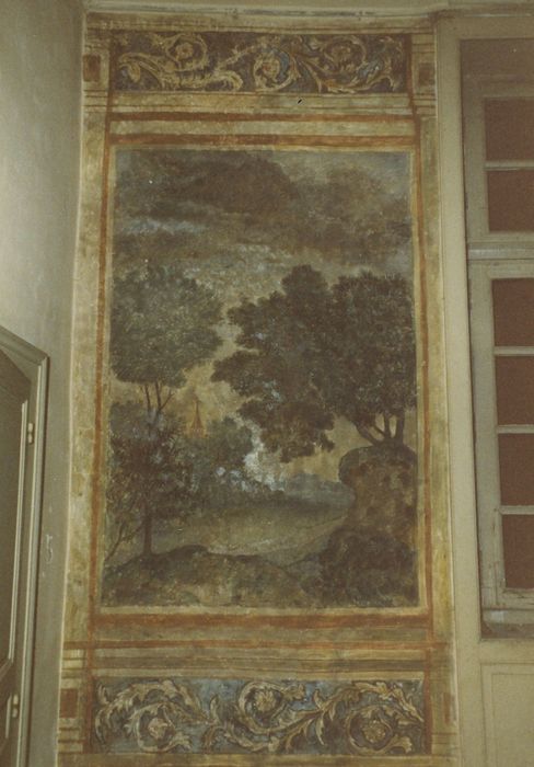 Château de Paray : Salon, peinture monumentale, vue partielle