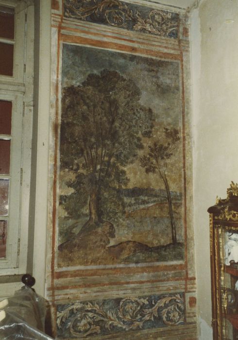 Château de Paray : Salon, peinture monumentale, vue partielle