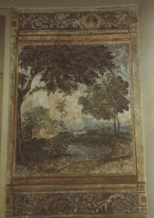 Château de Paray : Salon, peinture monumentale, vue partielle