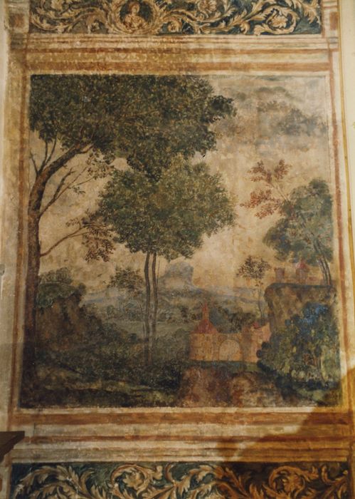 Château de Paray : Salon, peinture monumentale, vue partielle