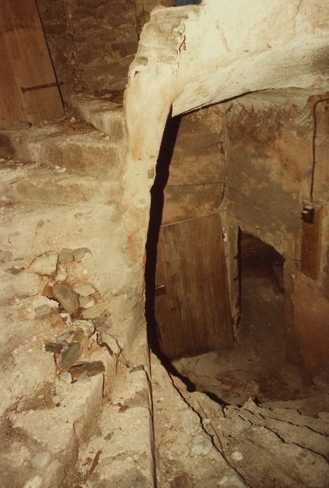 Château de Montmayeur : Escalier à vis, vue partielle