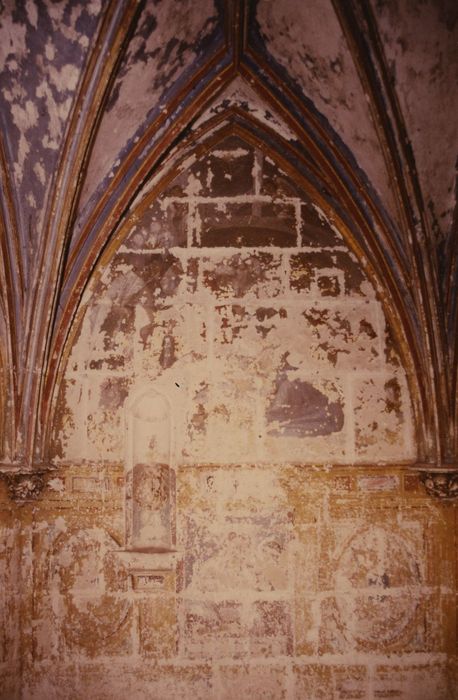 Château de Faulin : Chapelle, peinture monumentale, vue partielle : Adoration des mages