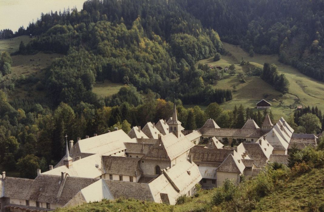 Ancienne chartreuse : Vue partielle de la chartreuse dans son environnement depuis le Sud-Ouest