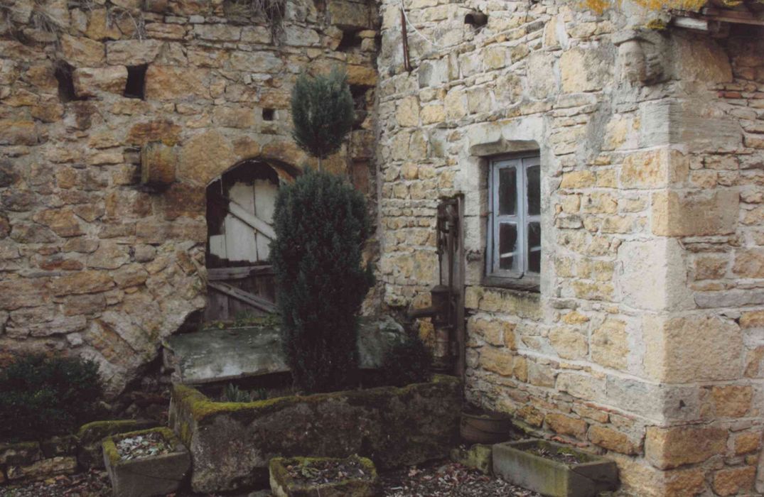 Ancien château : mur de clôture sud, élévation nord, vue partielle