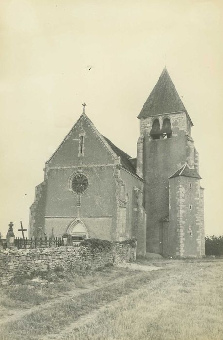 Eglise de Prehy : façade occidentale, vue générale