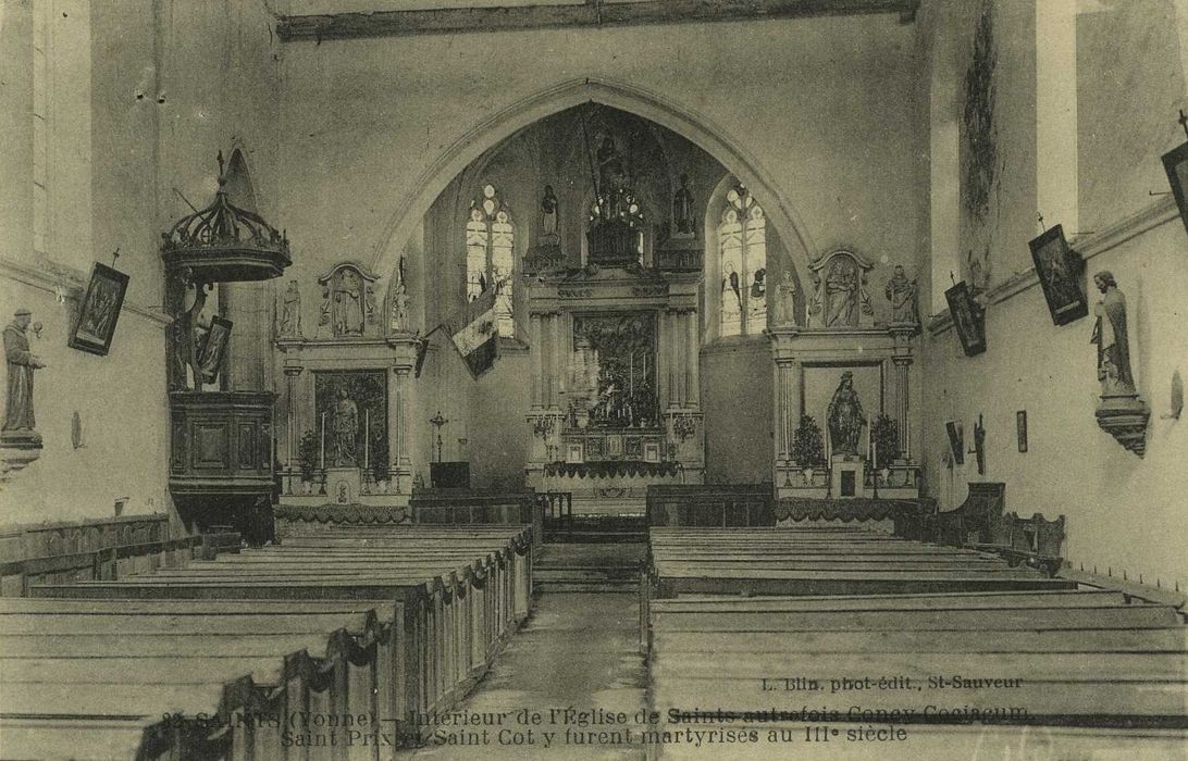 Eglise Saint-Prix : nef, vue générale