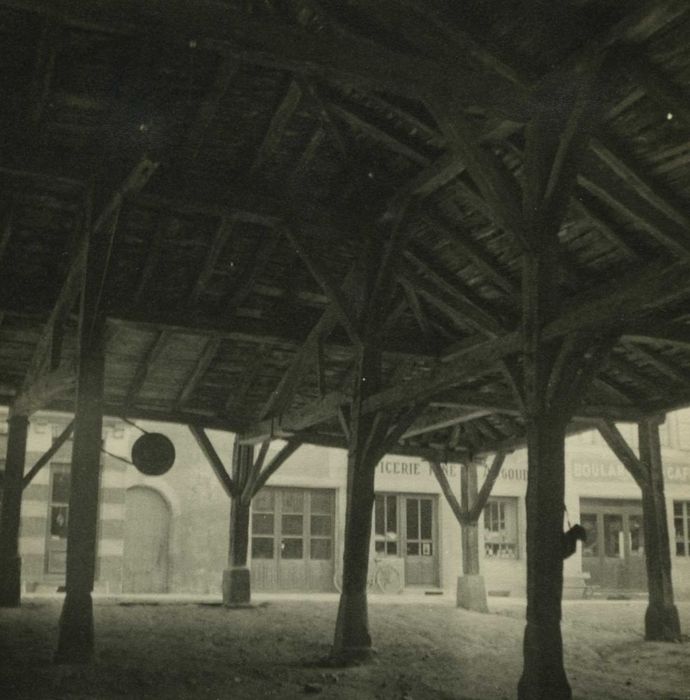 Halles : vue partielle de la charpente