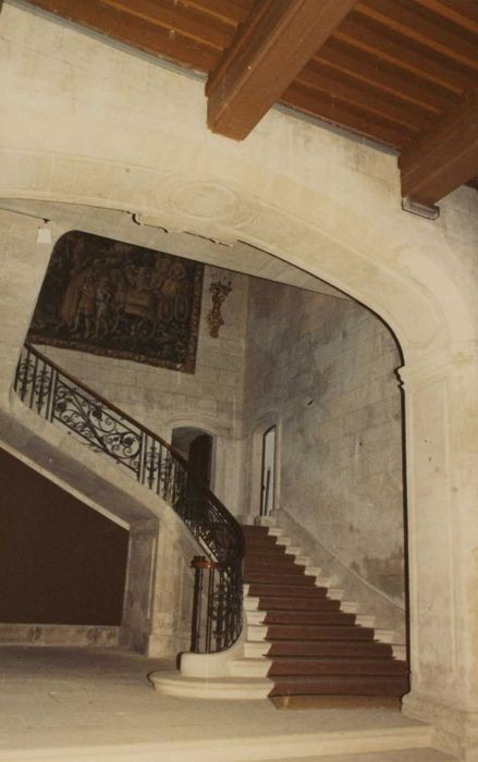 Château : grand escalier, vue générale