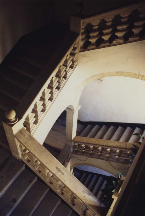 Hôtel de Loubatières (ou de Latude) : escalier monumental, vue générale