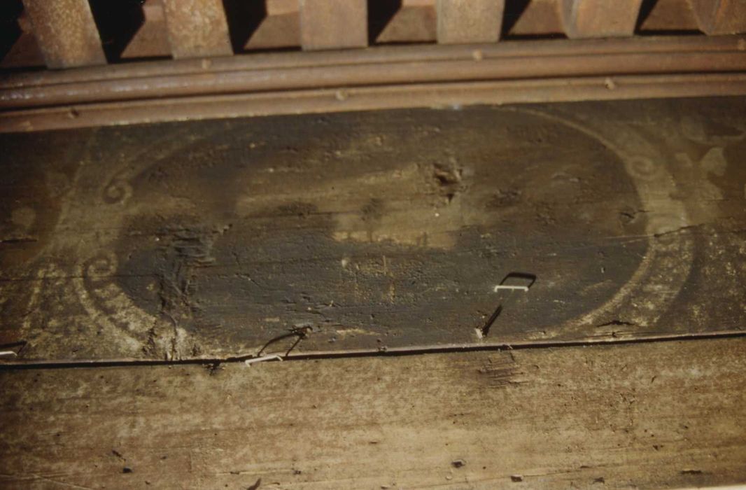 Ancien hôtel de Peyrat : salle à manger, plafond peint, détail