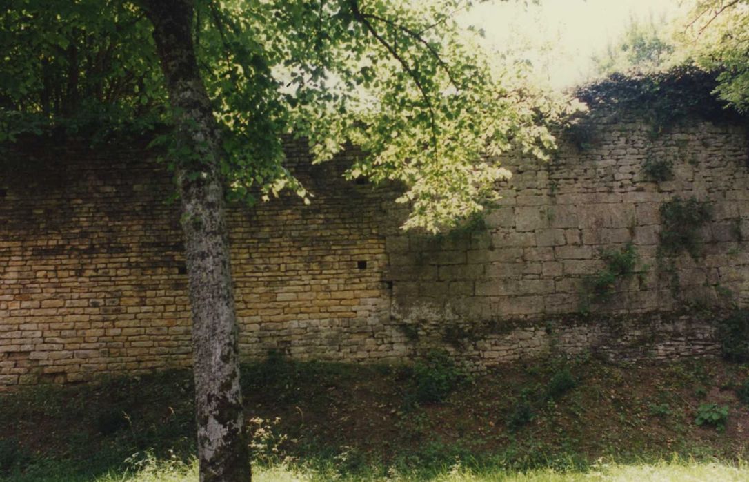 Ancienne enceinte de la ville : rempart nord, vue partielle entre la tour des Ursulines et la porte Saint-Croix