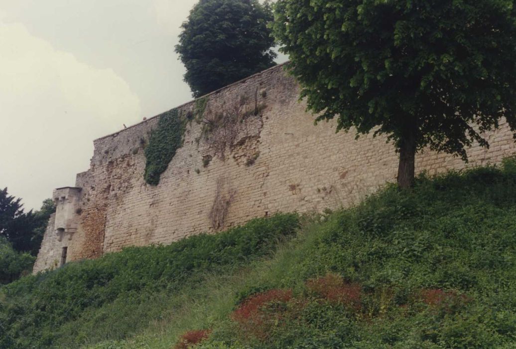 Ancienne enceinte de la ville : vue partielle du rempart entre la Terrasse et le Guichet