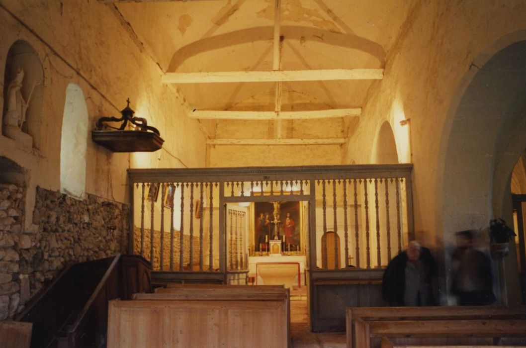 Ancienne église Saint-Loup à la Villotte : nef, vue générale