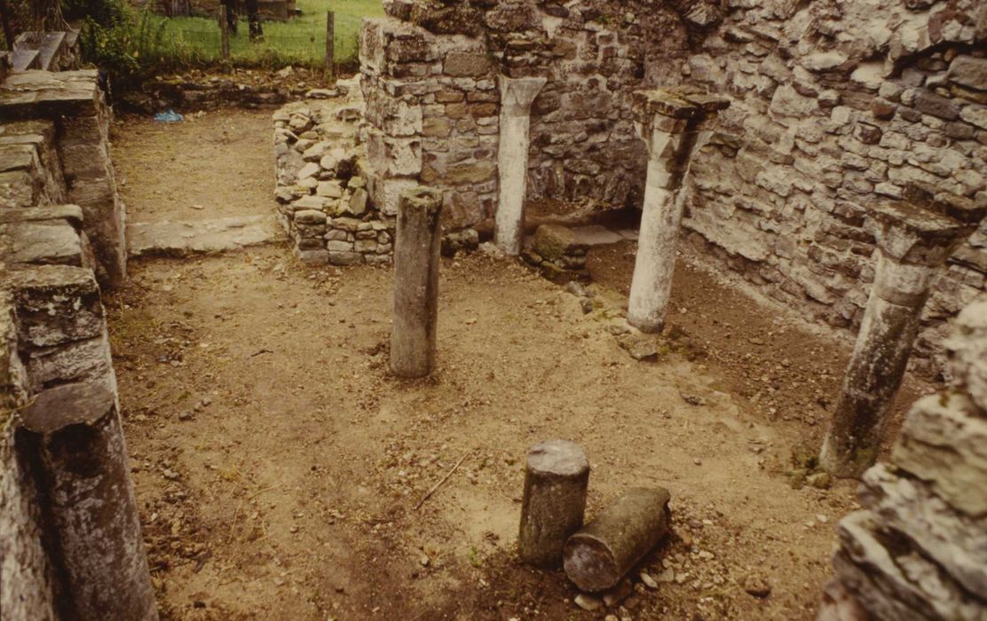 Prieuré : ancienne crypte du bras du transept nord, vue générale