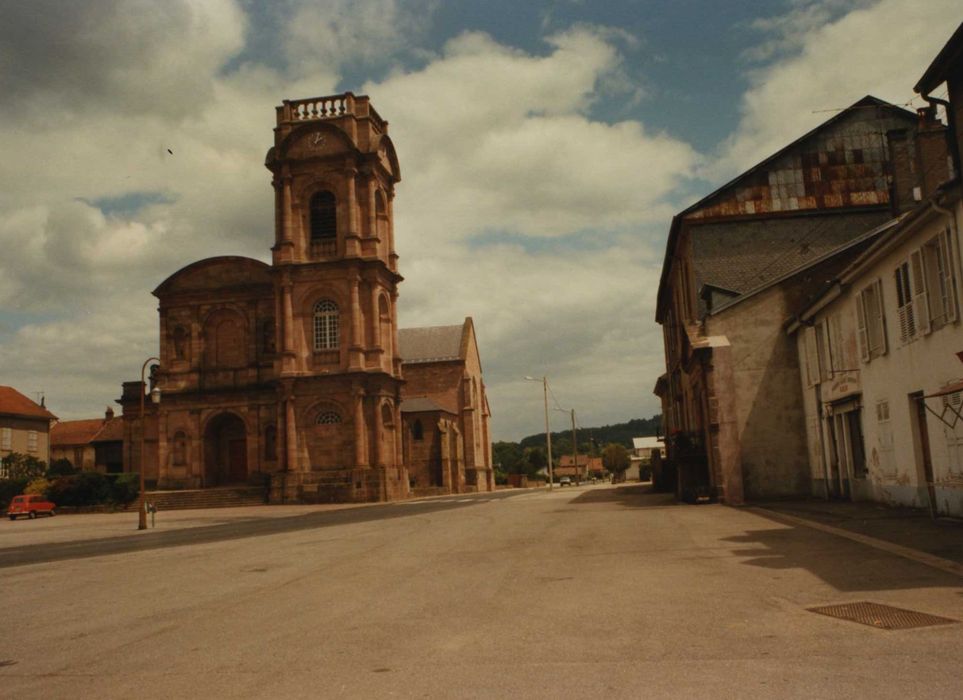 Abbaye (ancienne) : église abbatiale, façade occidentale, vue générale