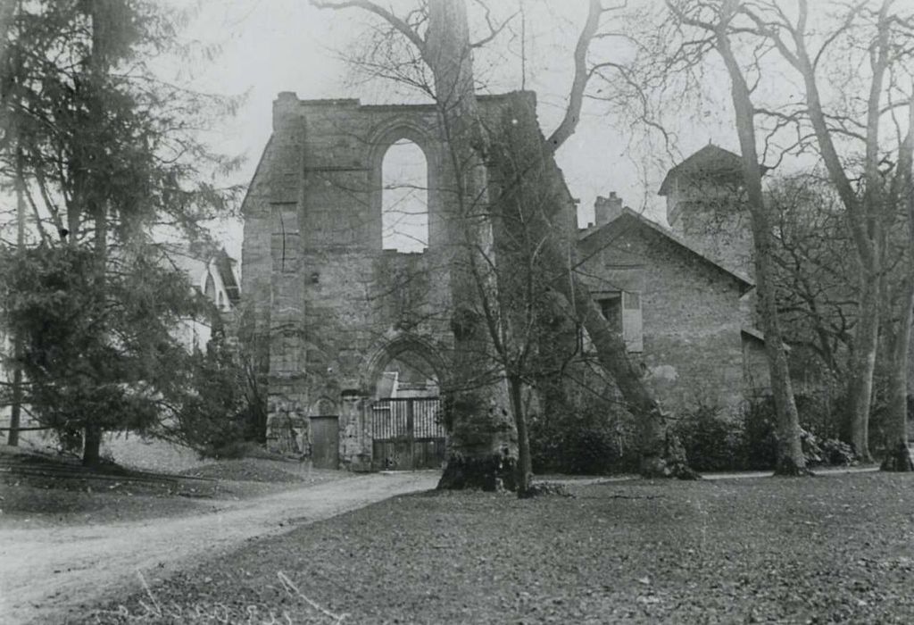 Abbaye d'Hérivaux (ancienne) : église abbatiale, vue partielle des ruines