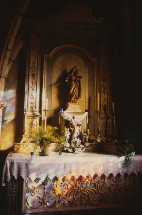 retable latéral, statue : Vierge à l’Enfant