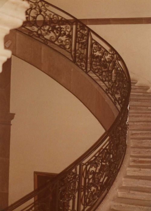 Grand escalier du vestibule, vue partielle