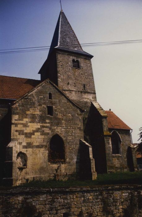 façade latérale sud, vue partielle