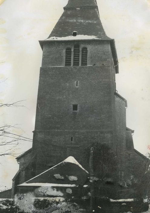 clocher, élévation est, vue générale