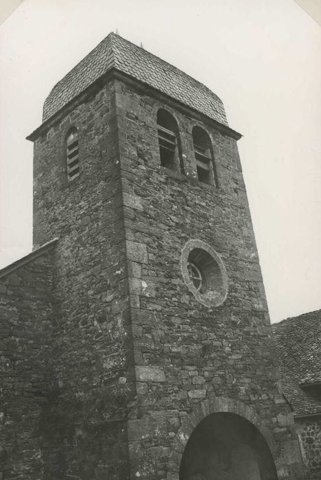 clocher, élévation ouest, vue générale