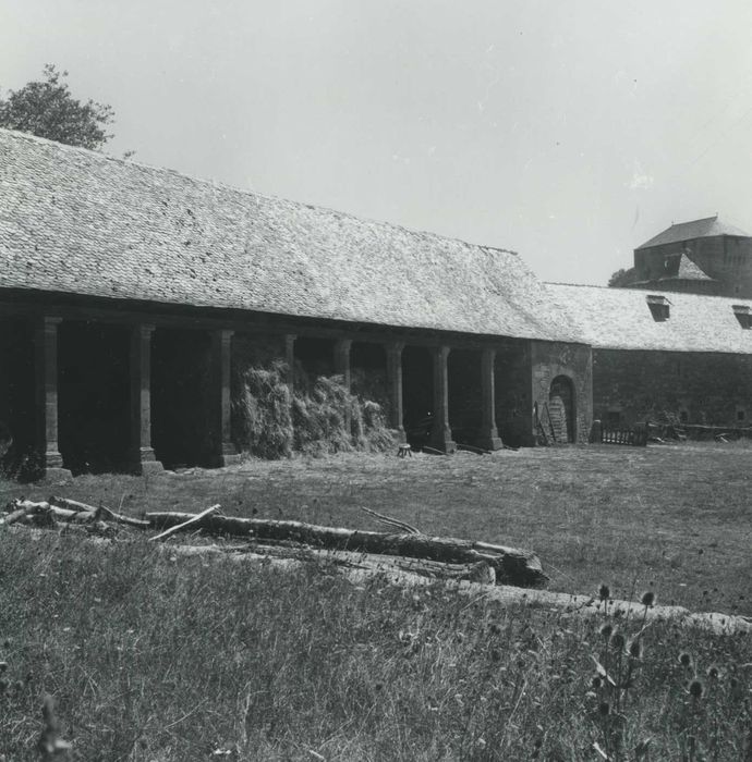 hangar, façade ouest, vue partielle