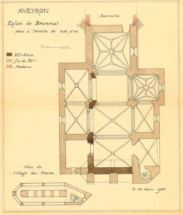 plan (encre sur papier), vue générale