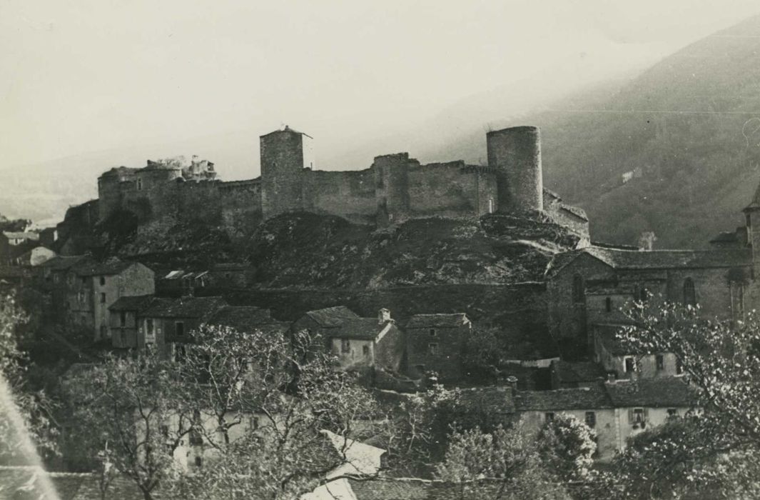 vue générale du château dans son environnement depuis le Nord-Ouest