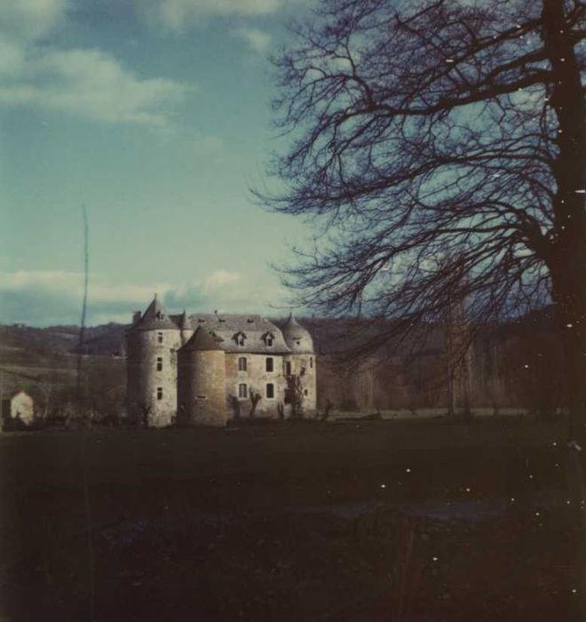 vue générale du château dans son environnement depuis l’Ouest