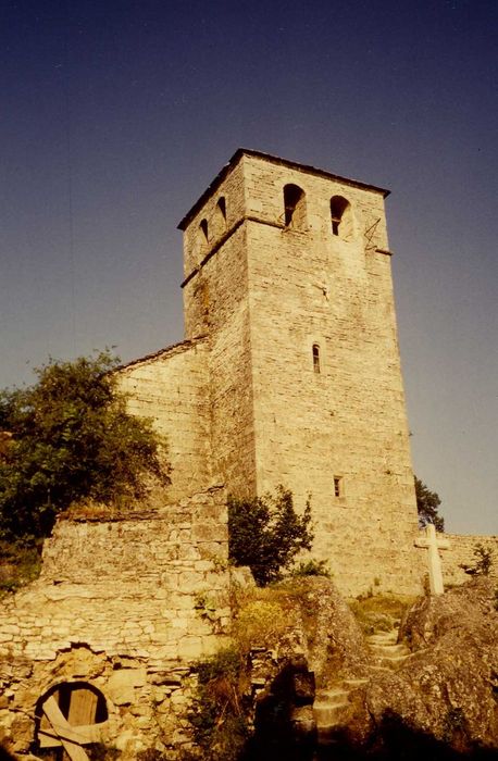 clocher, élévation ouest, vue générale