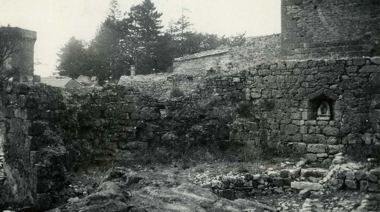 vue partielle des ruines de la barbacane