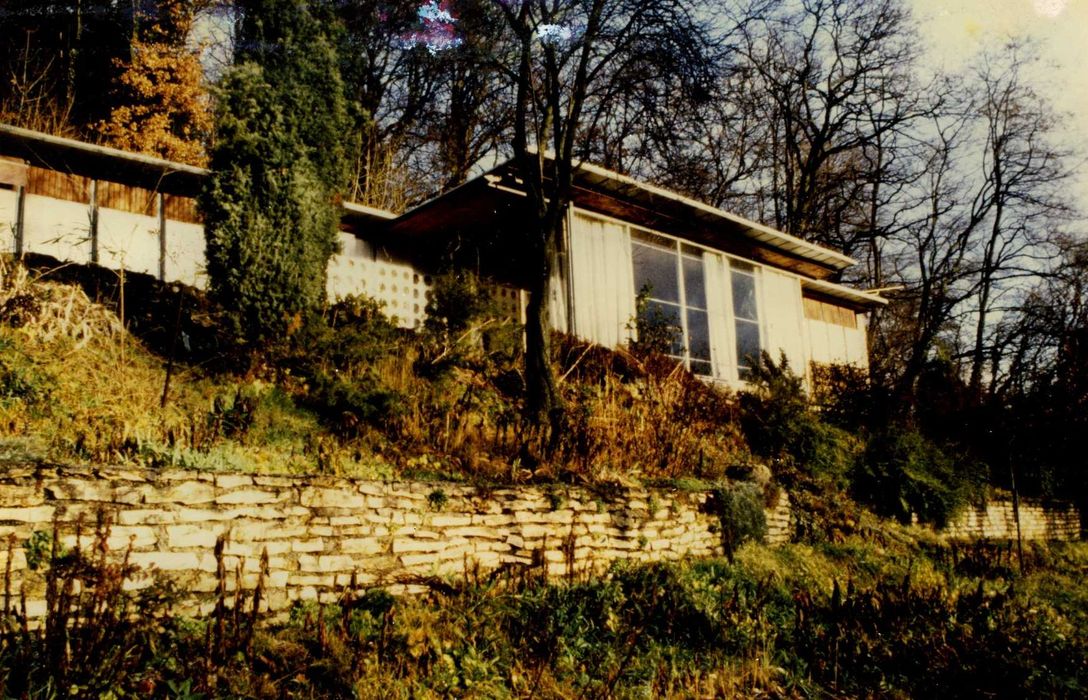 ensemble sud-ouest des façades de la maison, vue partielle