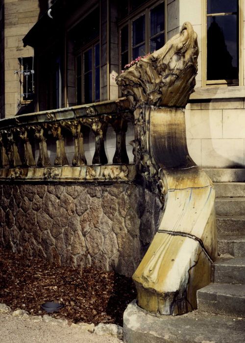 Terrasse nord, détail de la balustrade