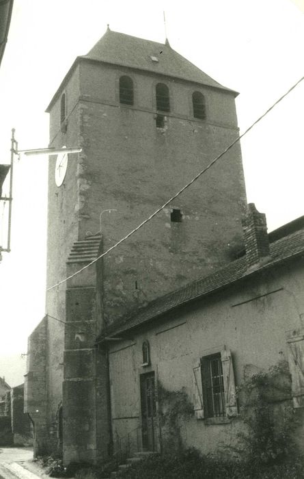 clocher, élévations sud et est, vue générale