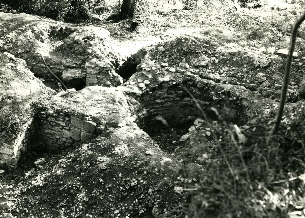 vue partielle des ruines des dépendances