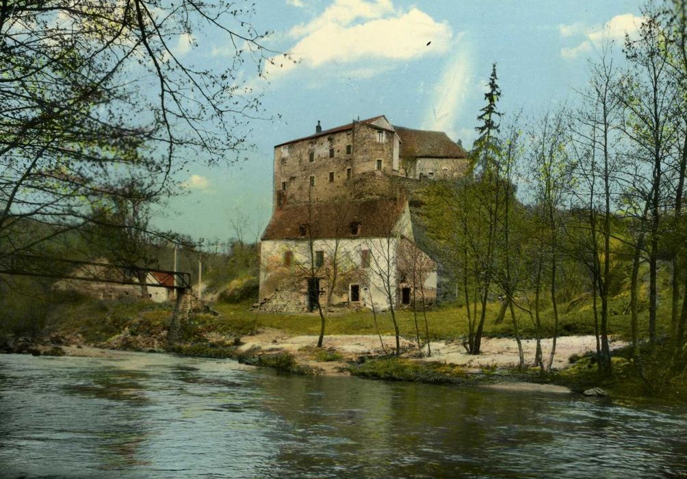vue générale du château dans son environnement depuis le Sud